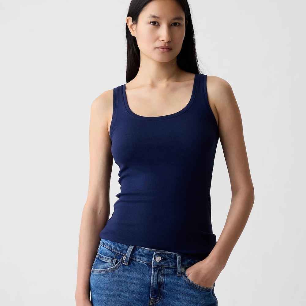 GAP Black, White and Lavendar Fitted Sleeveless Tank Top. 2 NWT
